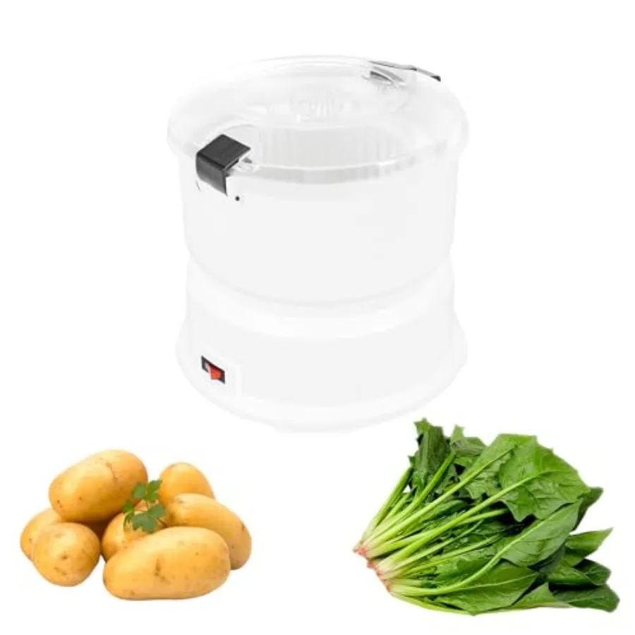 

Электрическая картофелечистка 85 Вт, автоматическая машина для чистки картофеля с функцией сушки овощей, двойные защитные замки, кухонный инструмент для чистки овощей