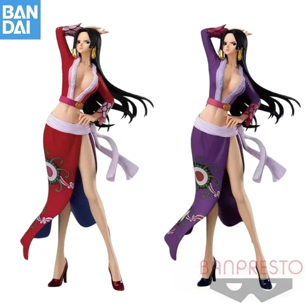 Bandai Original One Piece 25cm Anime Glitter Glamours Boa Hancock The Kingdom Harmony Girl PVC Action Collection Model