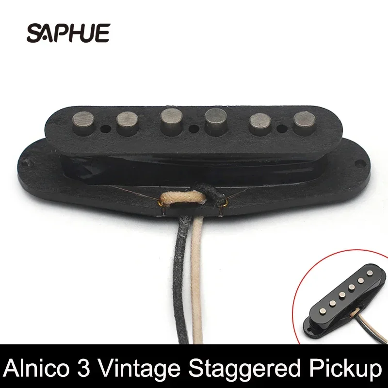 Pickup per chitarra elettrica SSS Alnico 3, pickup per chitarra elettrica stile ST sfalsato vintage, pickup centrale RWRP, Anico III fatto a mano