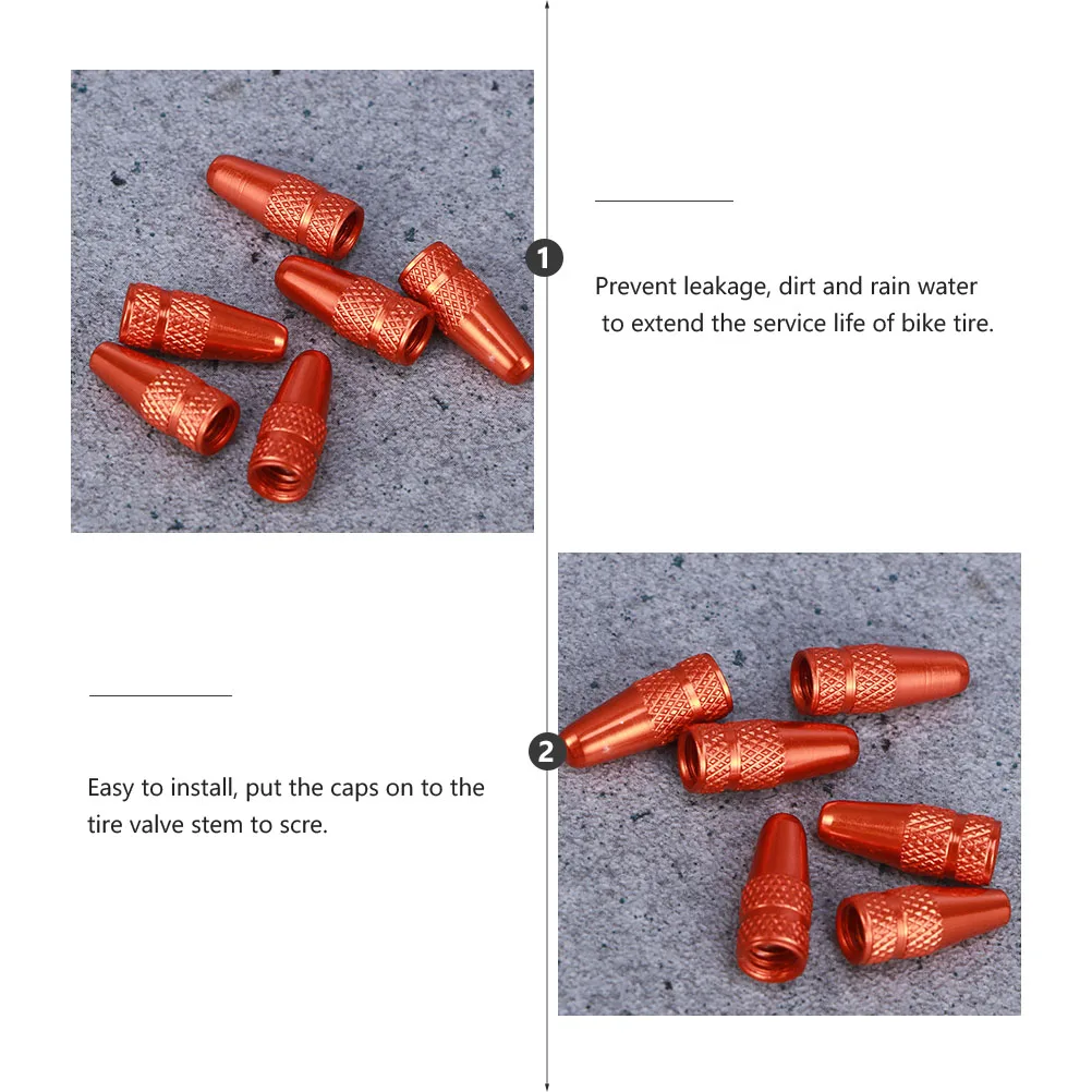 

12pcs Valve Caps Aluminum Alloy Cap Aluminum Alloy Dust Cover For Maintenance Bike Caps Accessories Cycling