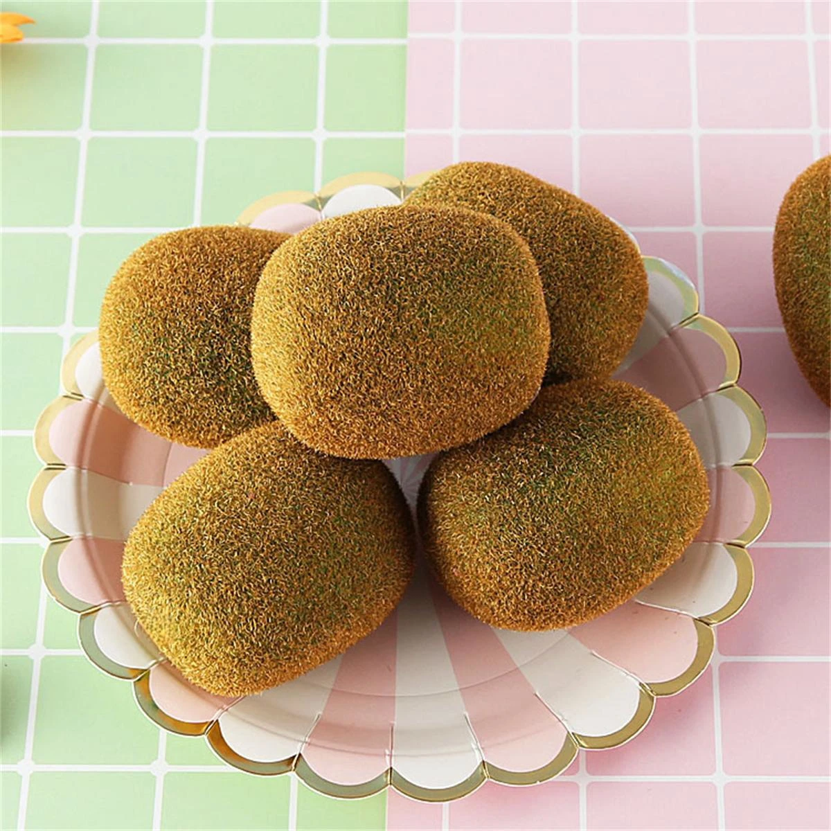 6 Stück, künstliche Kiwi-Früchte-Modelle, künstliche Früchte, Obsttablett für Zuhause, Restaurant, Party-Dekoration, Fotografie-Requisiten – Detail 3