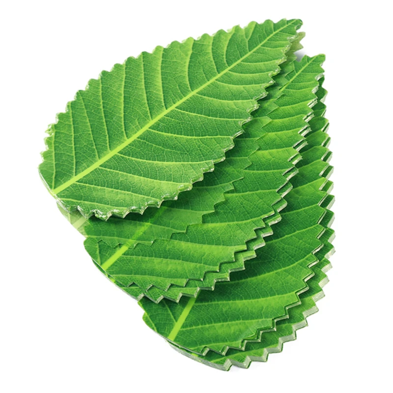 200pcs/Box Green Leaf Japanese Cuisine Sushi Decoration Leaves Sushi Grass Creative Plastic Leaf Sashimi 2024 New Decor Tools﻿