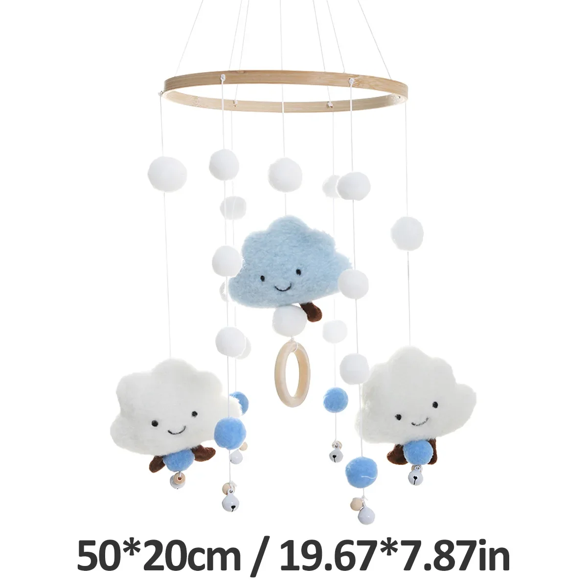 Bed Wind Chime Indoor Hang Wind Chimes Mobile Rattle Toy for Home Bedroom Livingroom Decor Baby Grasp Training Color Recognition