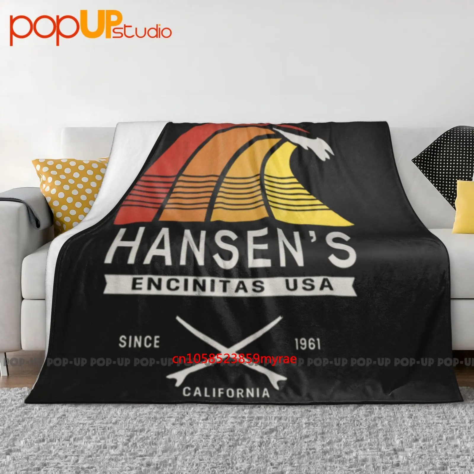 Hansen Encinitas Surfboard Ultra-Soft Blanket Quilt Winter Sofa Cover Bed Covers