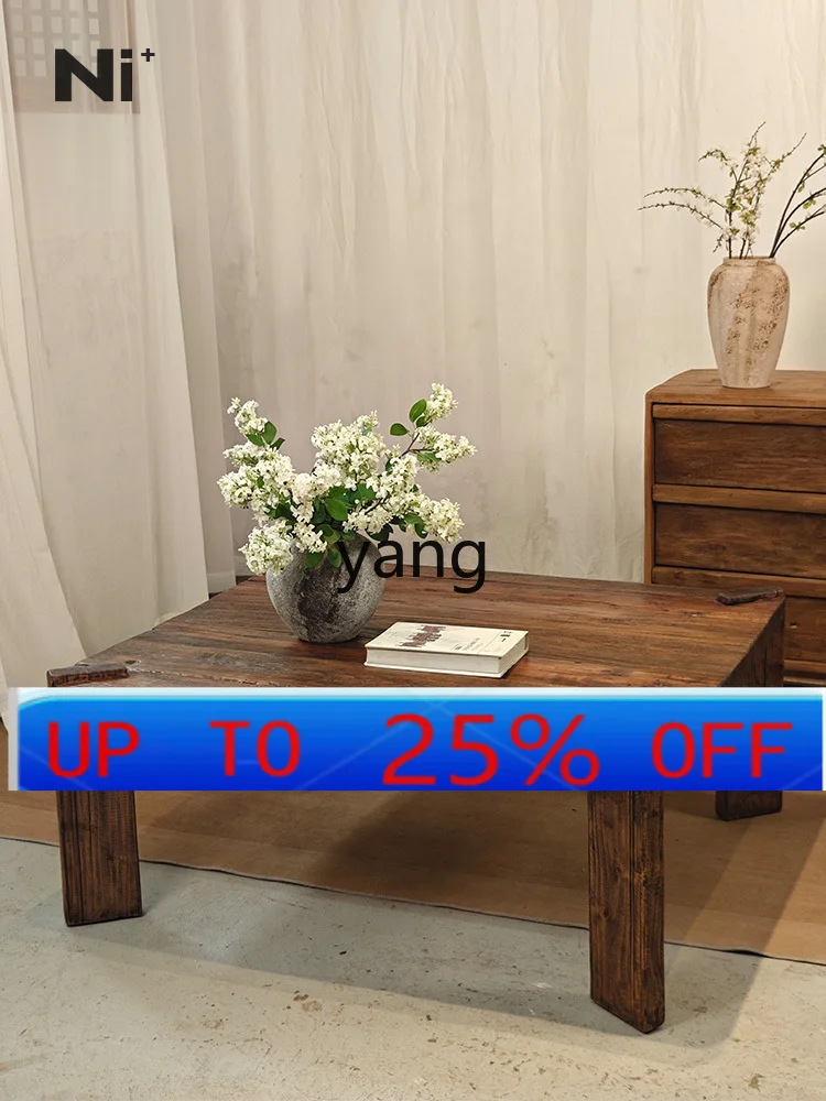 

LMM all solid wood coffee table low table medieval homestay tatami kang several coffee table