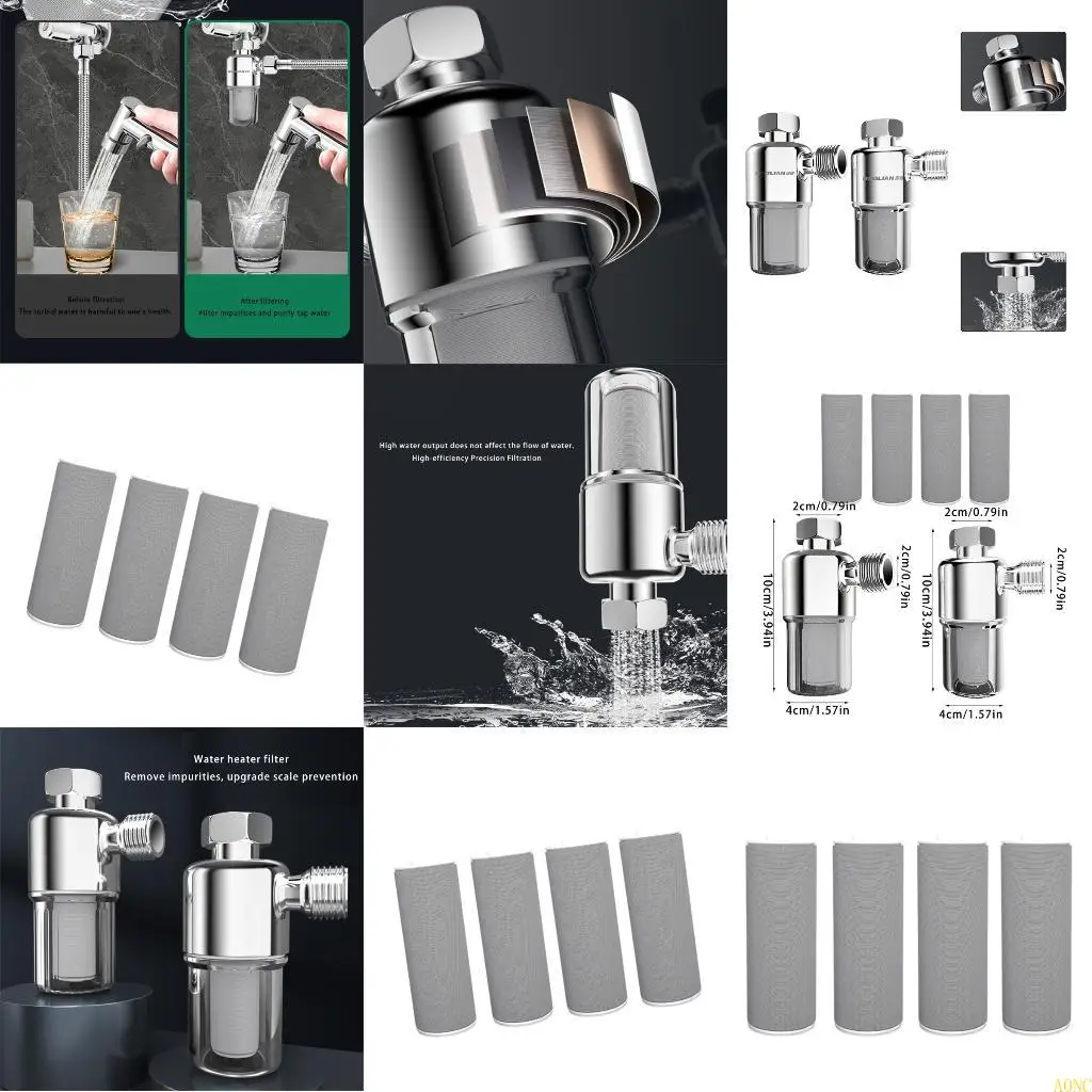 A0NC Bath Water Purification Heat Resistant Reusable Attachment Bathing Filter Cartridge for Kitchen Shower Clean Bathroom Home