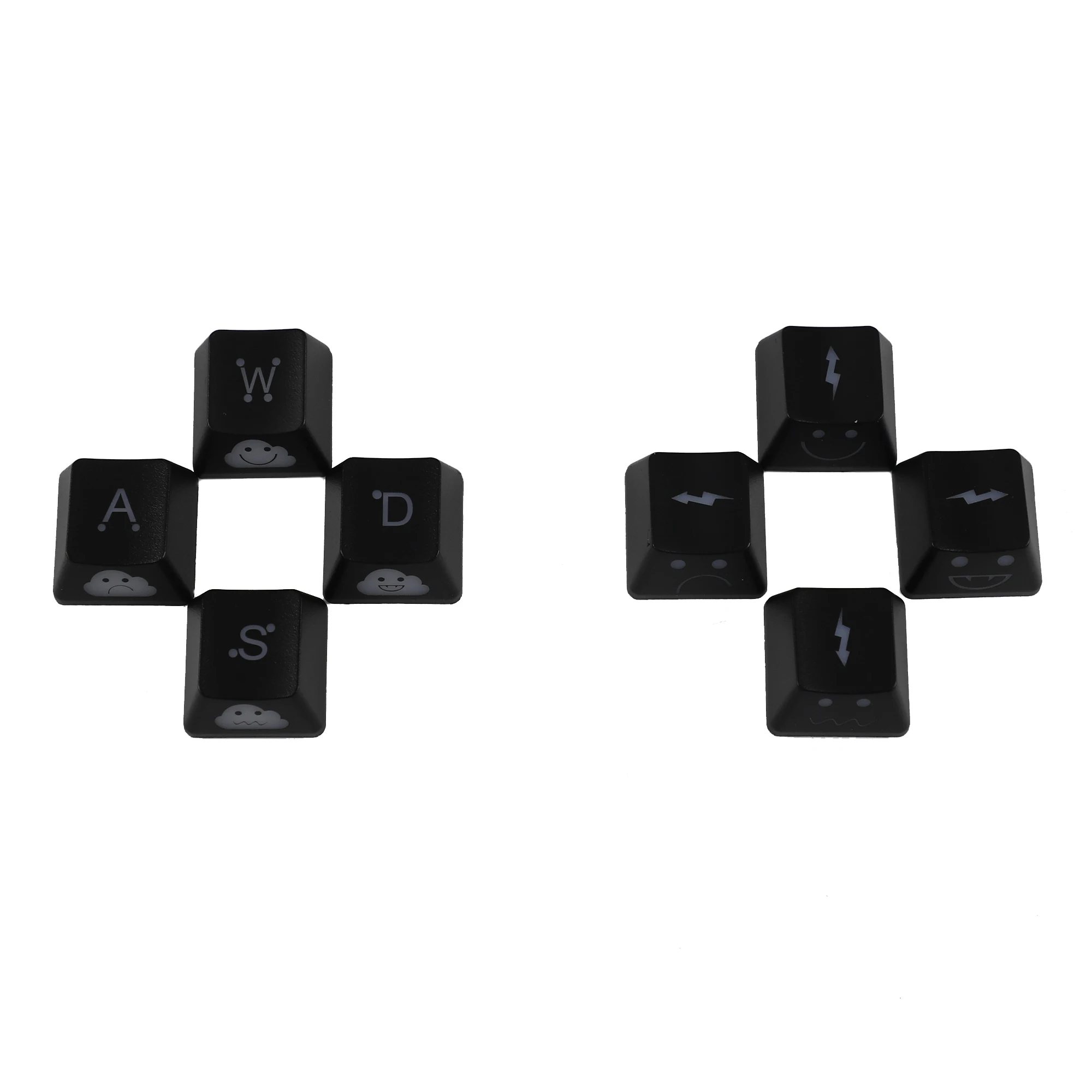 Brilho da espessura dos keycaps 1.5mm do relâmpago-bebê da seta de wasd do perfil do oem através dos keycaps para o teclado mecânico do jogo de mx