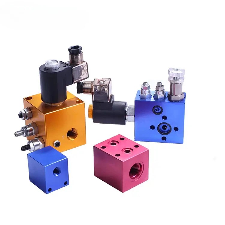 hydraulic manifold  5 NG3-NG32 valve block standard or customized aluminium steel valve group