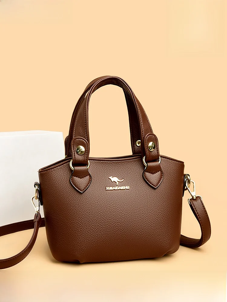 

Leather Handbag Women's Versatile oulder Crossbody Bag for Daily Commuting Suitable for Middle-aged Mothers High-end And El...