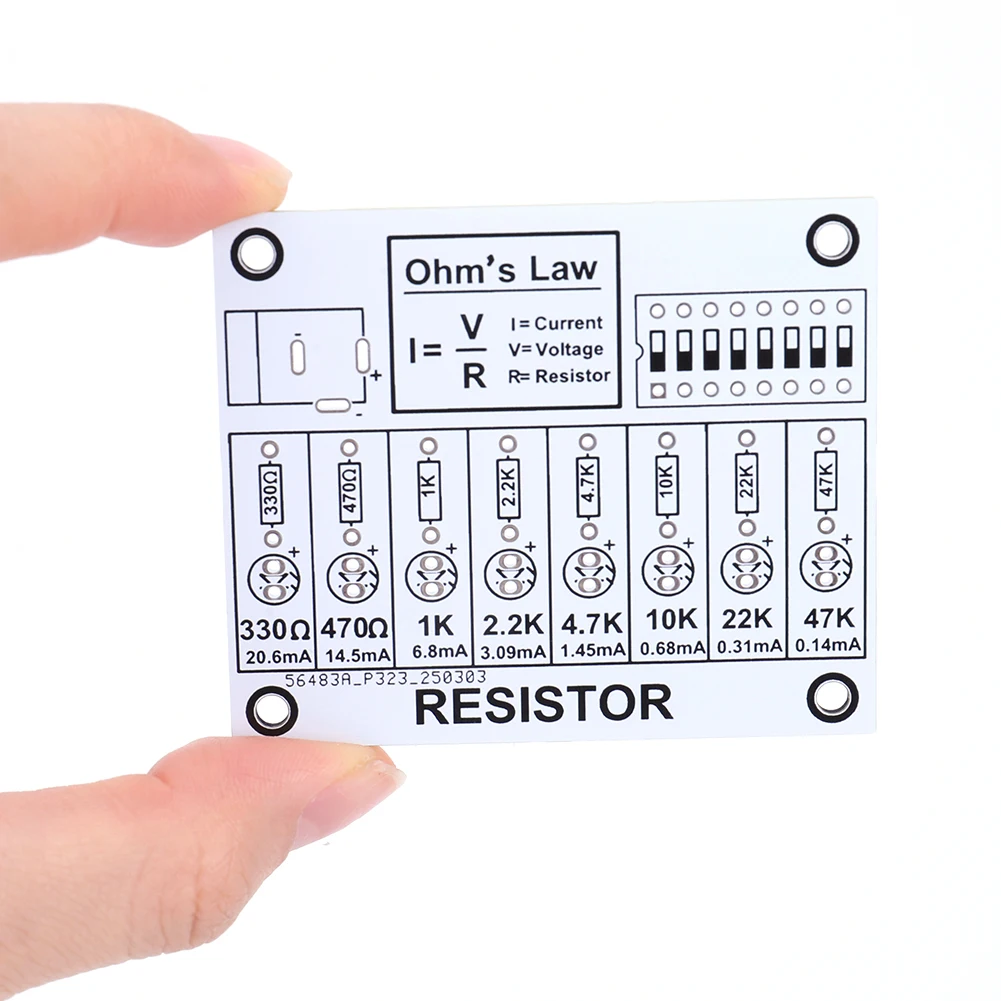 옴 법칙 DIY 납땜 연습 키트 DIY 전자 회로 프로젝트 학습 전자 교육 보드