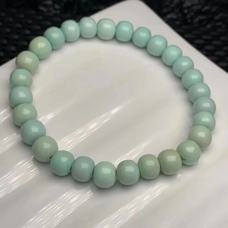 Raw Ore Turquoise Old Bracelet Color Fresh Porcelain Degree Good Uniform Regular Size 8.3-7.8mm