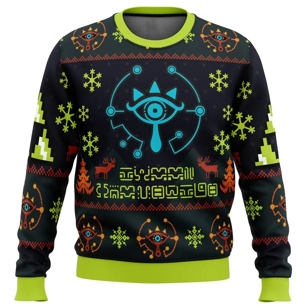 

2025 Winter Santa Claus Sweater Men and Women Ugly Street Round Neck Hoodie Casual Loose Plush Hoodie Sports Top Large