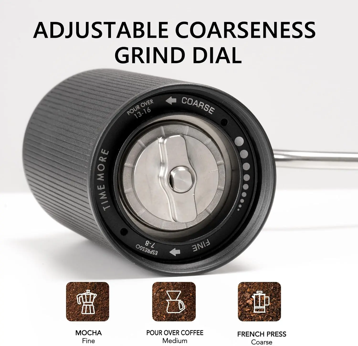 Manual Coffee Grinder CNC Stainless Steel Burr Coffee Grinder with Capacity 20g Chestnut C3S Internal External Adjustab