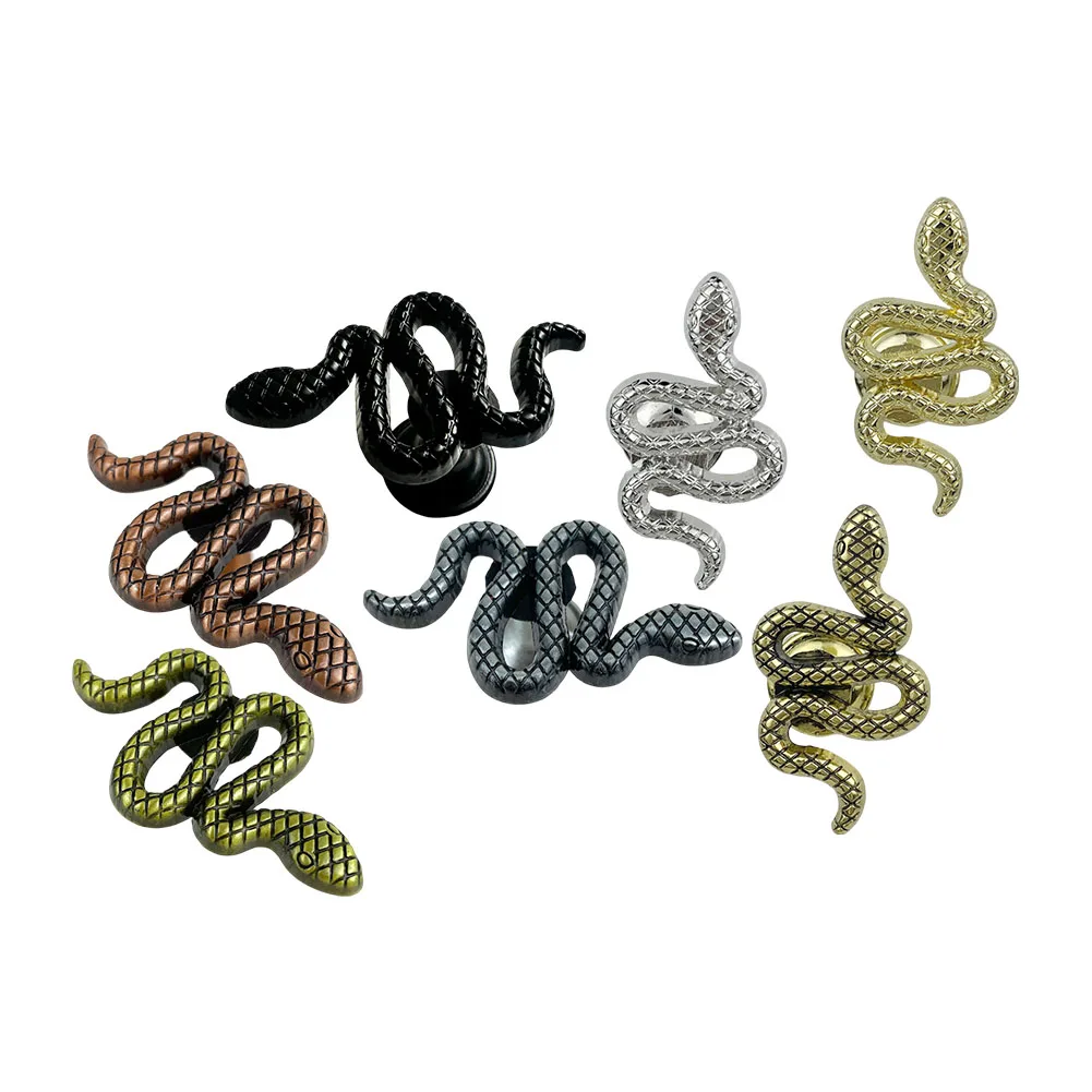 AaSnake форма мебельная ручка из цинкового сплава, дверные ручки для шкафов для детской комнаты, кухонного шкафа, ящика, двери, винтажная ручка