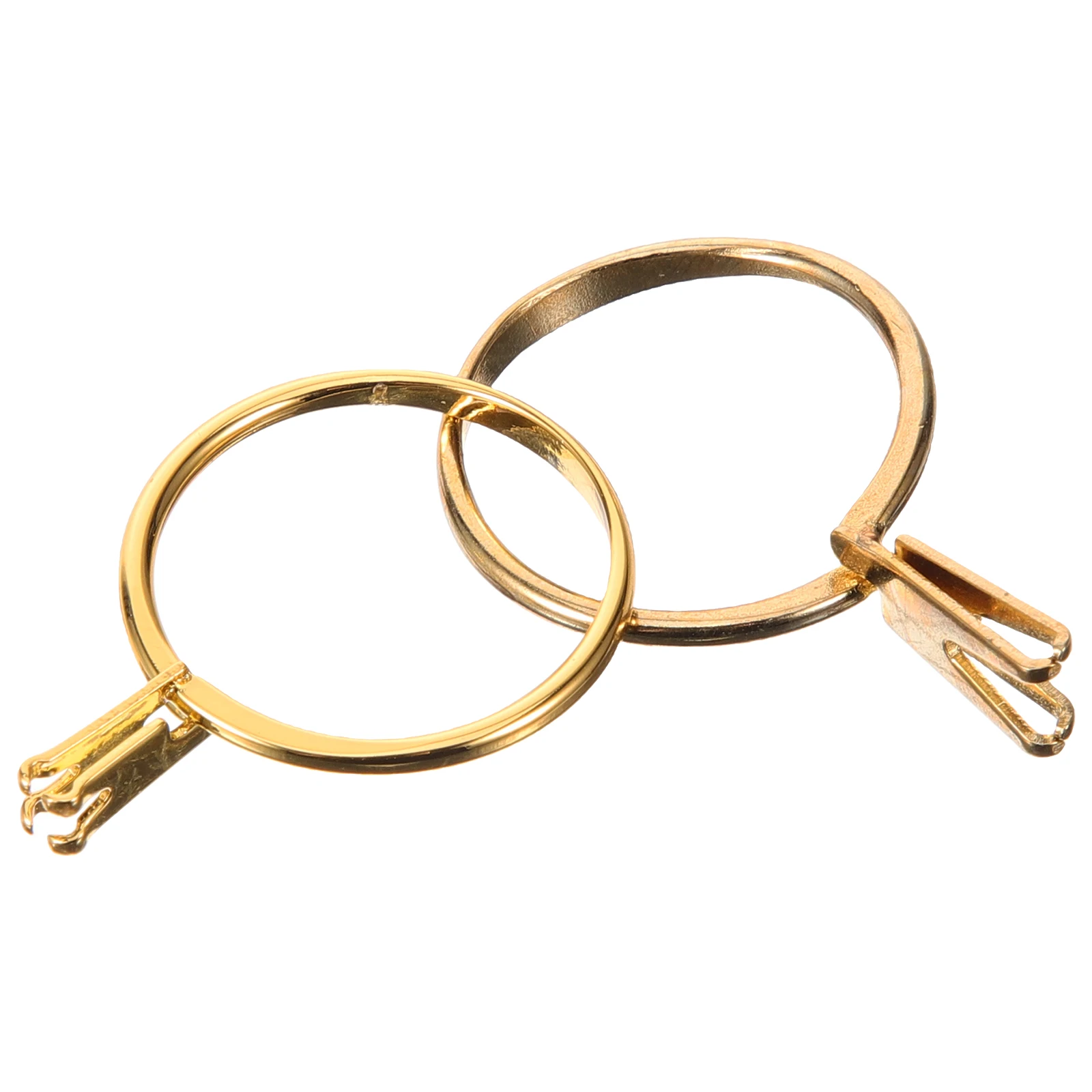 

2pcs Tool Metal Ring Trying Base For Jewelry Display Durable Wedding Ring Clamp Stable Holder For Gemstone Finger