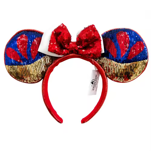 2026 Mickey Mouse Ears Headband 2025 Cinderella Rapunzel Princess Bow Minnie Ear Headwear for Adult Kids Holiday Hairband - Image 45