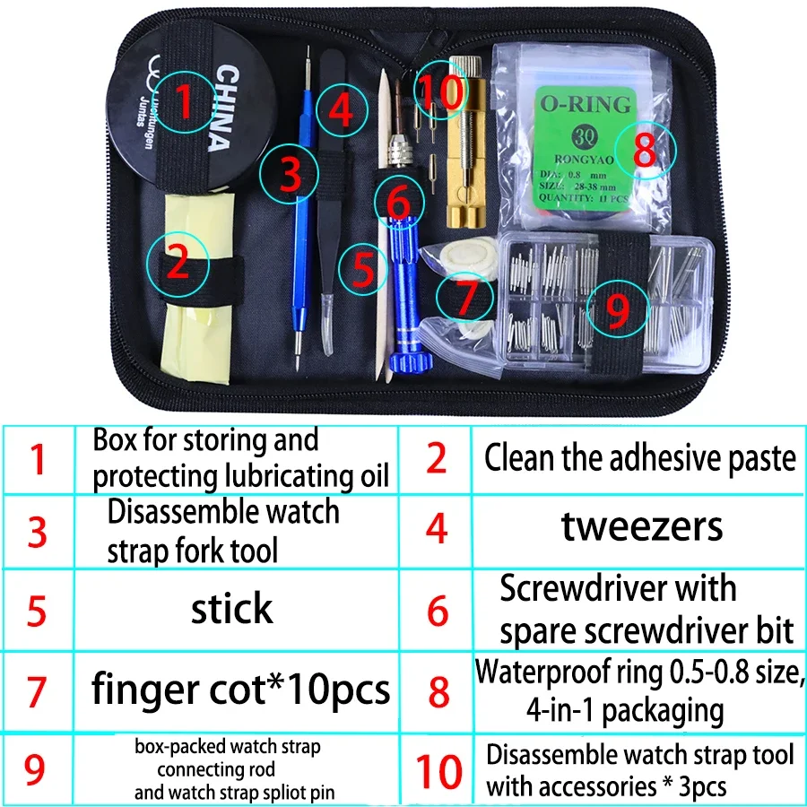 101/121 Piece Set Watch Repair tool, Disassemble the watch strap, replace watch strap connecting rod ,  replace waterproof ring