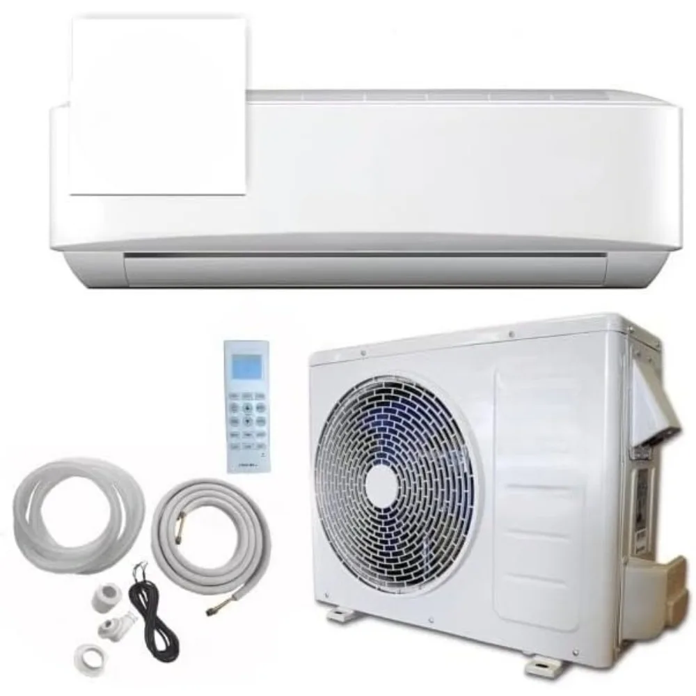 Mini aire acondicionado dividido de 12000 BTU y bomba de calor de 110 V sin conducto, 1 tonelada, con WIFI Compatible con Alexa