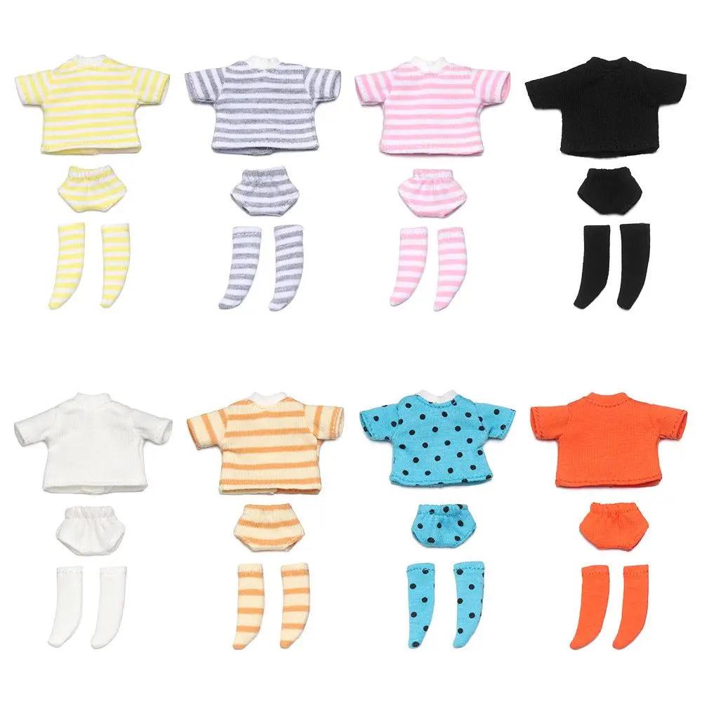 1/12 OB11 Poppenkleertjes Past DIY Poppenkleertjes 1/11 Pop Slipje Pop Katoenen Sokken BJD Pop T-shirt