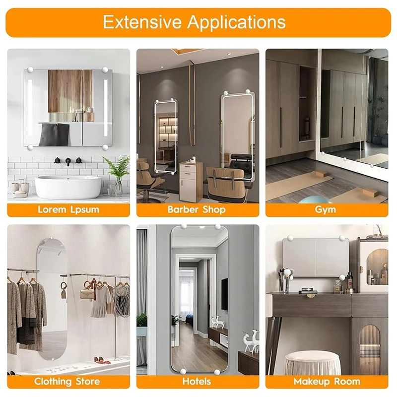 Комплект оборудования для монтажа безрамного зеркала BAAY, зажимы для держателя зеркала, круглая форма, двойной винт, крепежный кронштейн для зеркала, стекла