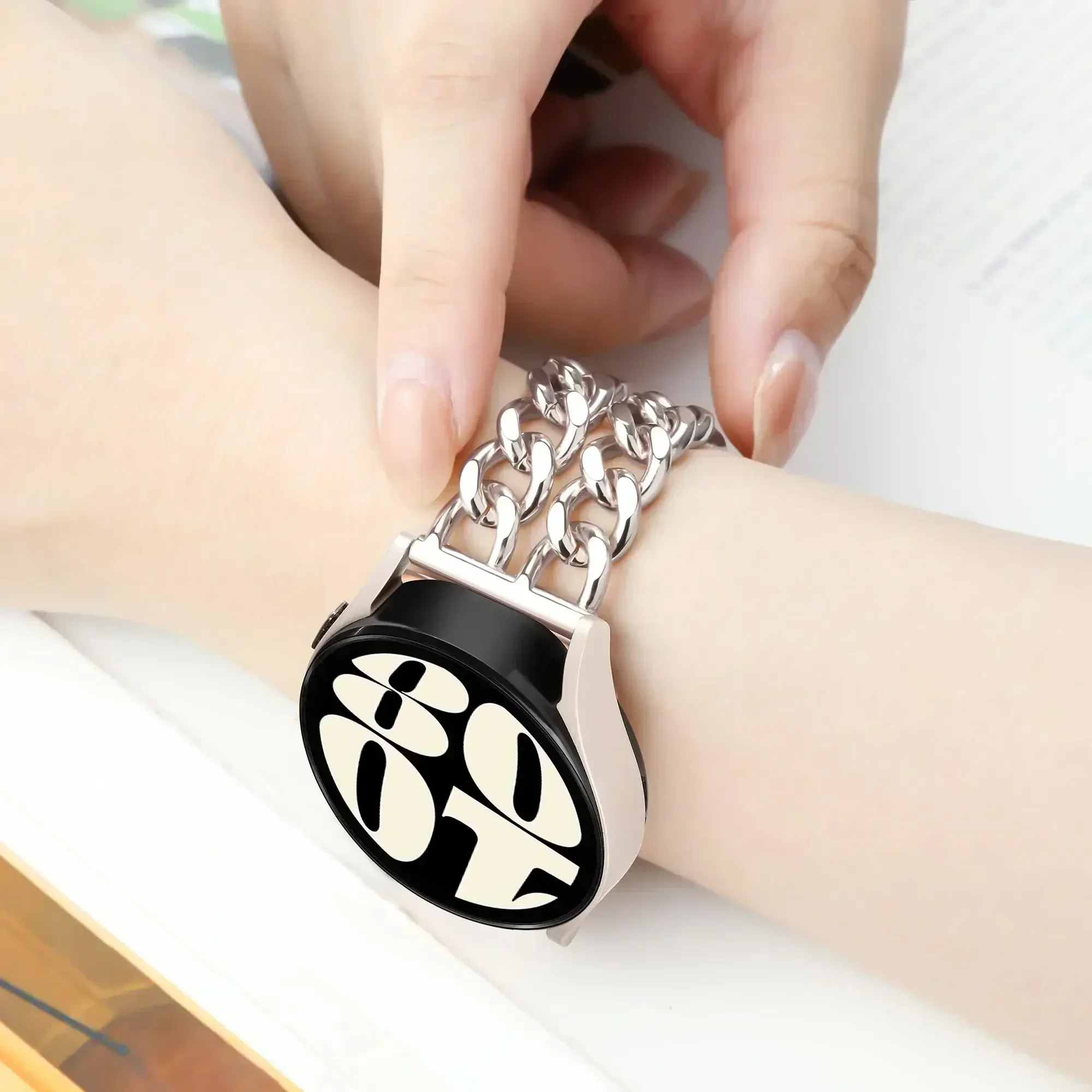 20 مللي متر 22 مللي متر الساعات لساعة سامسونج جالاكسي 7 6 5 4 الكلاسيكية المعادن الفاخرة سوار Amazfit التوازن/Bip 6/Bip 5/GTS/GTR 4 حزام #2