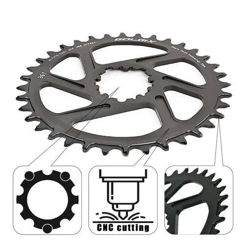Imagen 2 del producto Plato de 3 pernos de montaje directo para Sram X1 Nx Xx Xo 3mm 6mm 0mm Offset 32 dientes 32 34 38 36 dientes 32t 34t 36t 38t plato de montaña