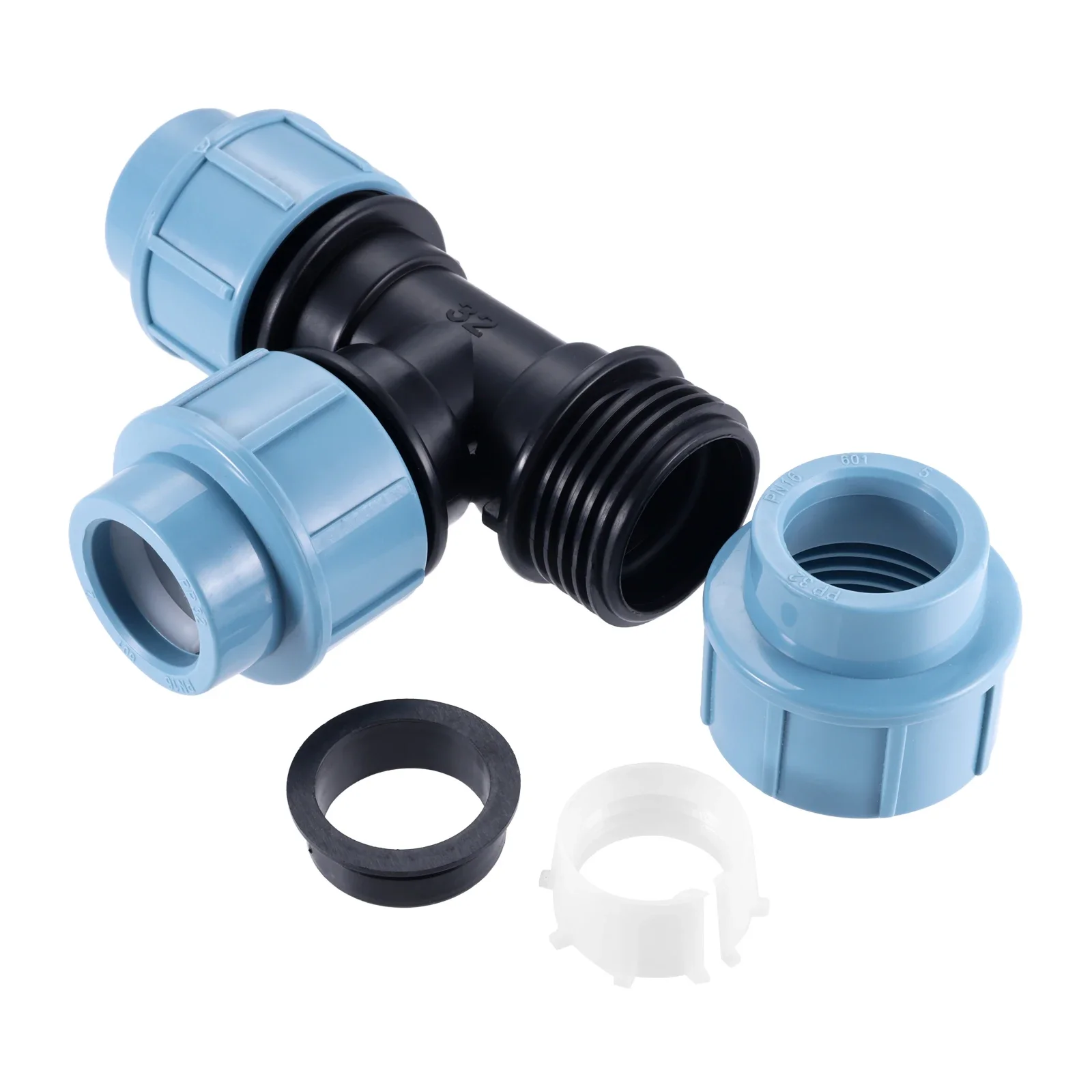 

1pc 1 Inch /32 Equal Diameter PE Water Pipe Tee Connector Hose Quick Connection IBC Tank Adapter Plumbing Fittings Replacements