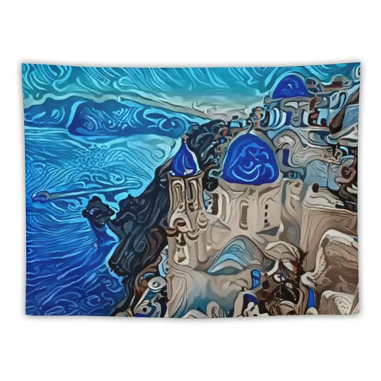 

Santorini Coast - Style: Exotic Tapestry Home Decorating Decoration Pictures Room Wall Decorative Wall Mural Tapestry