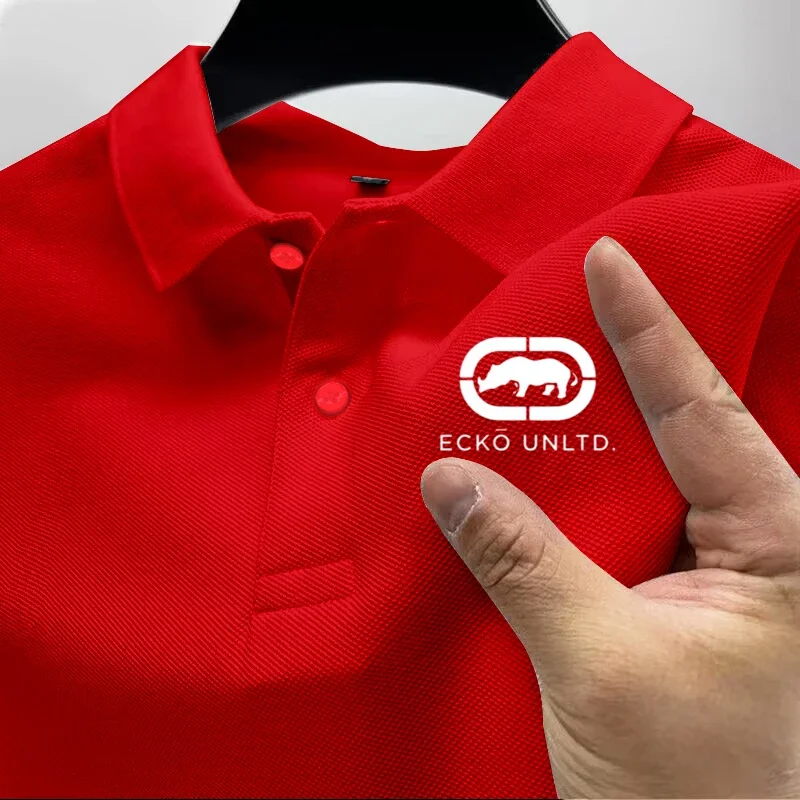 Men's Quick-Drying Breathable Casual Polo Shirt Short Sleeve Summer Streetwear Business Top in Sizes S to 4XL