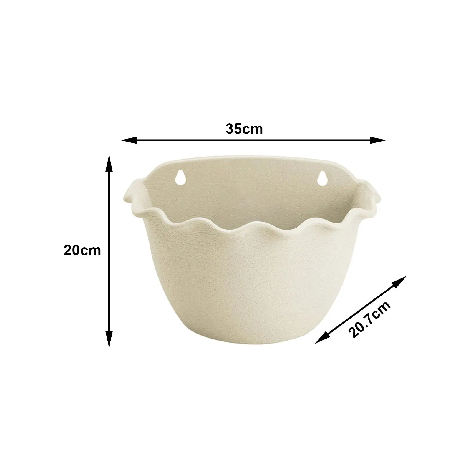 Wall Hanging Flower Pot Self Watering Railing Bonsai Plant Pot for Garden Balcony Backyard Home Decoration Indoor Outdoor