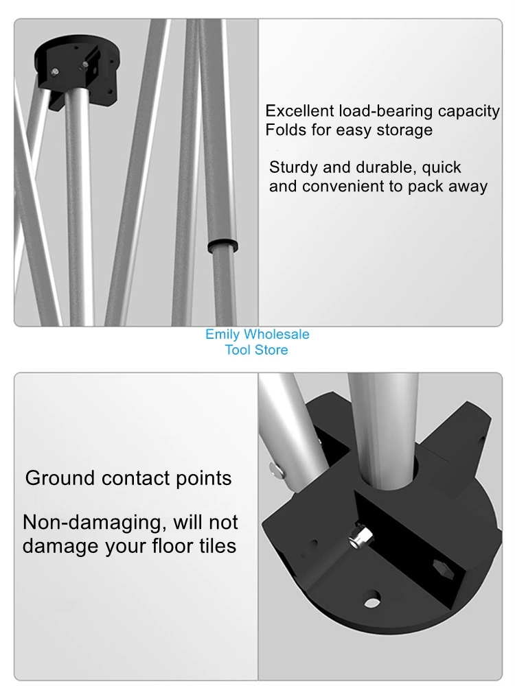 Woodworking Folding Tripod Stainless Steel Material Tray Multi-Functional Workbench Tile Telescopic Support