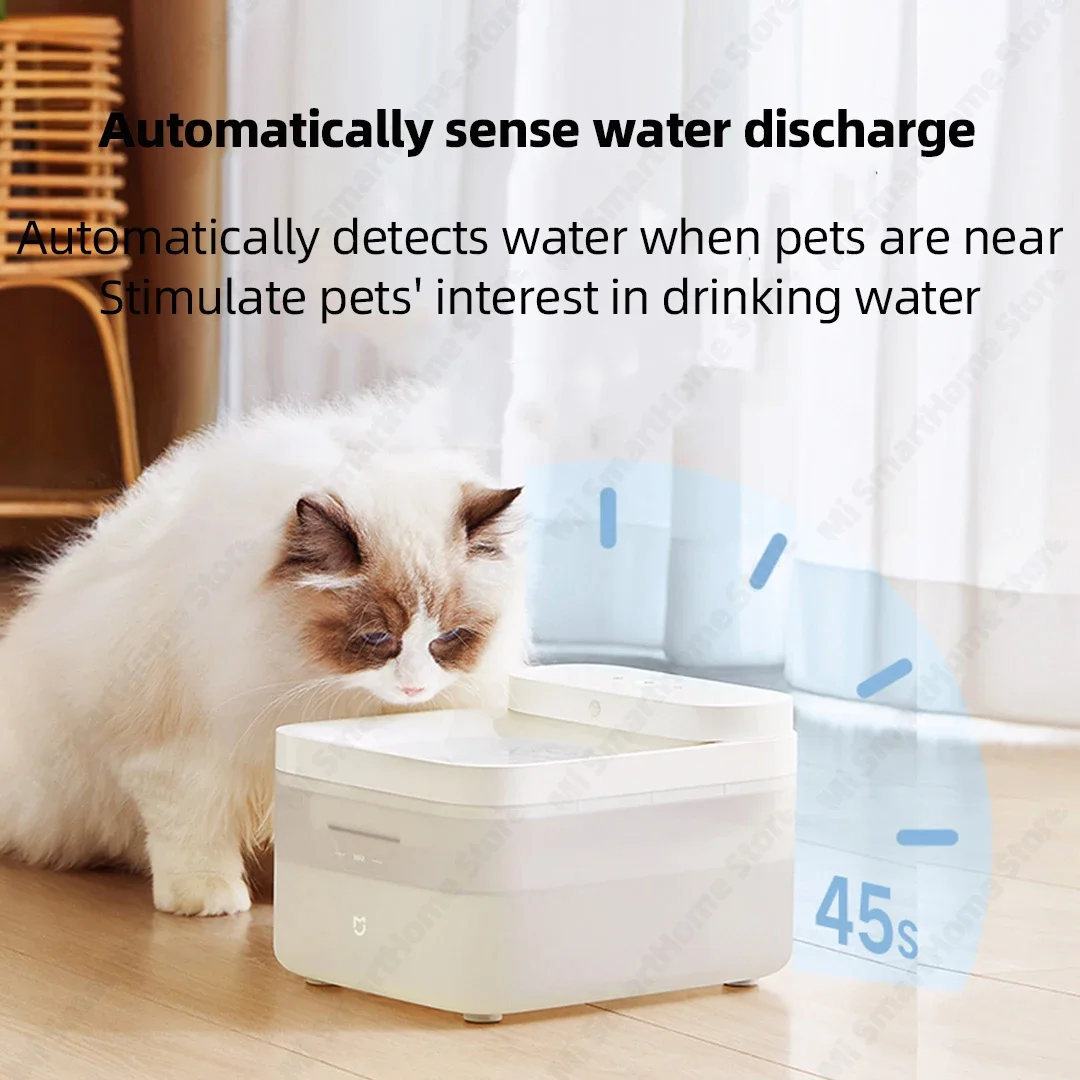 Xiaomi Mijia Wireless Smart Pet Water Drinking Dispenser Fountain Dog Cat Automatic Pet Mute Drink Feeder Bowl Works Mijia APP