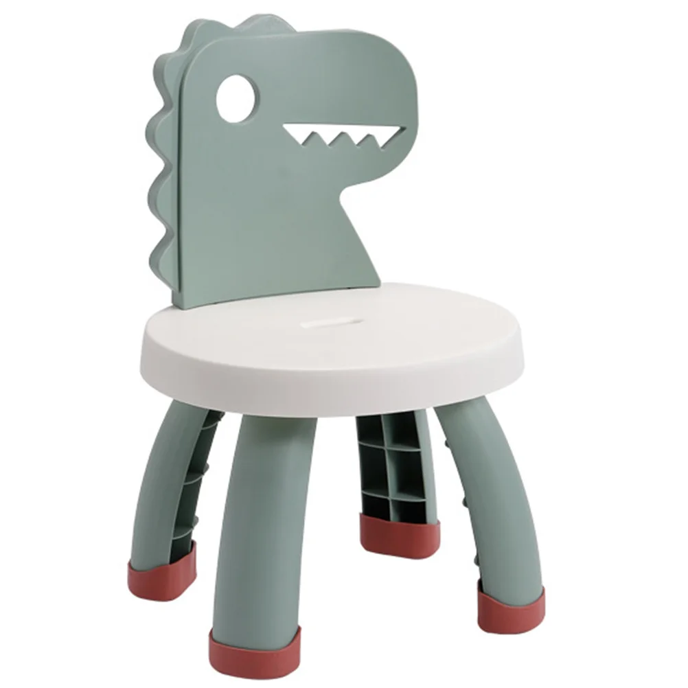 Back Chair Stool Cartoon Dinosaur Anti-Fall PP PVC Material Comfortable Safe Smooth Edges Back Chair