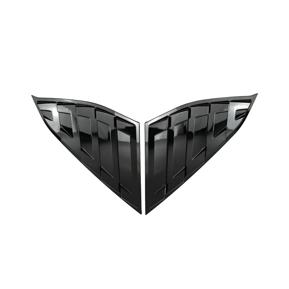 Car Rear Side Vent Quarter Window Louver Shutter Cover for 2018-2022 Honda Accord Glossy Black