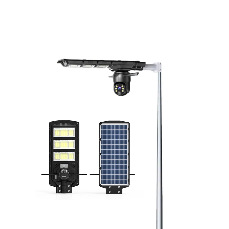 All in One Security Solar Camera Street Light Integrated Solar Street Lights with Cctv Camera