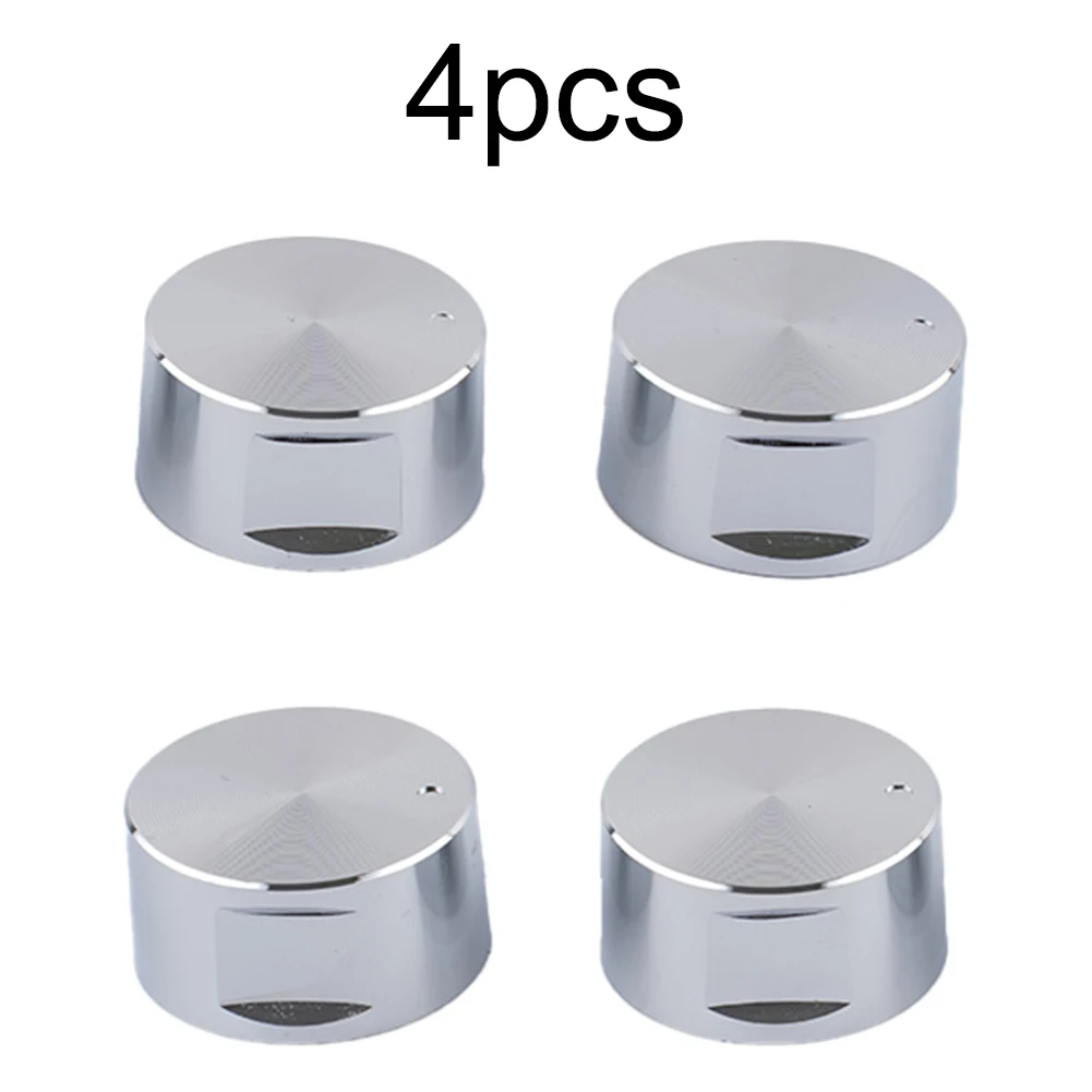 Brand New Stove Rotary Switch Kitchen Accessories Round Knob Silver Zinc Alloy 38*19mm Electric Stove Embedded Hole