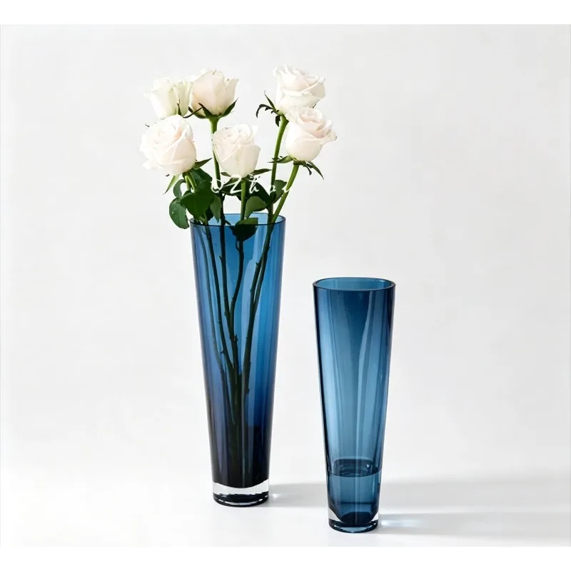 Modern Minimalist High End Blue Vase Water Nourishing Flower Arrangement Decoration Decoration for Living Room