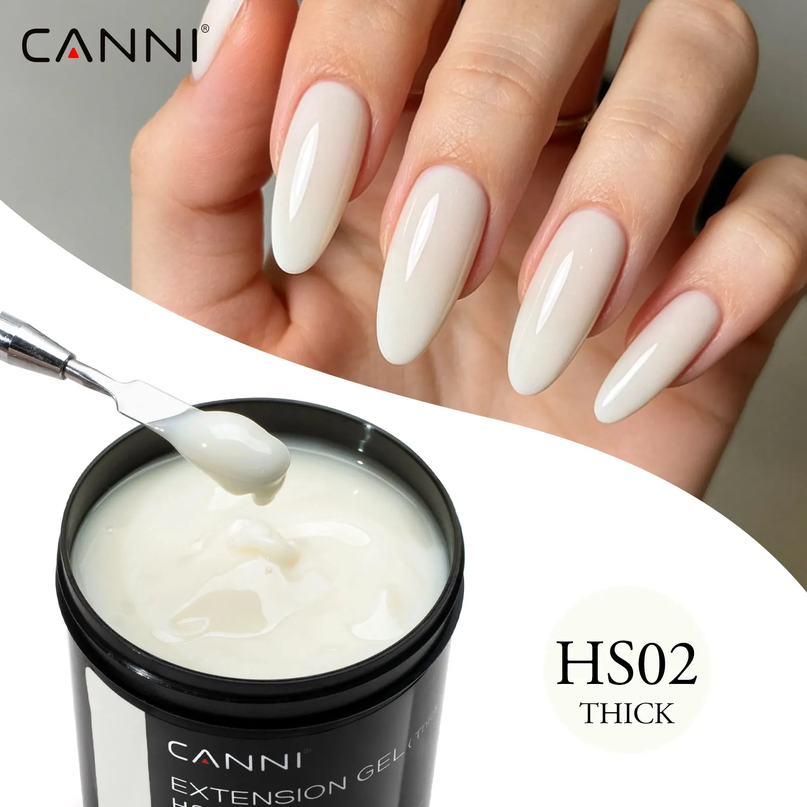 CANNI Builder Extension Gel 225g Salon Quality Natural Jelly Colors Long Lasting Self Leveling Extra Strong Gel Nail TPO Free