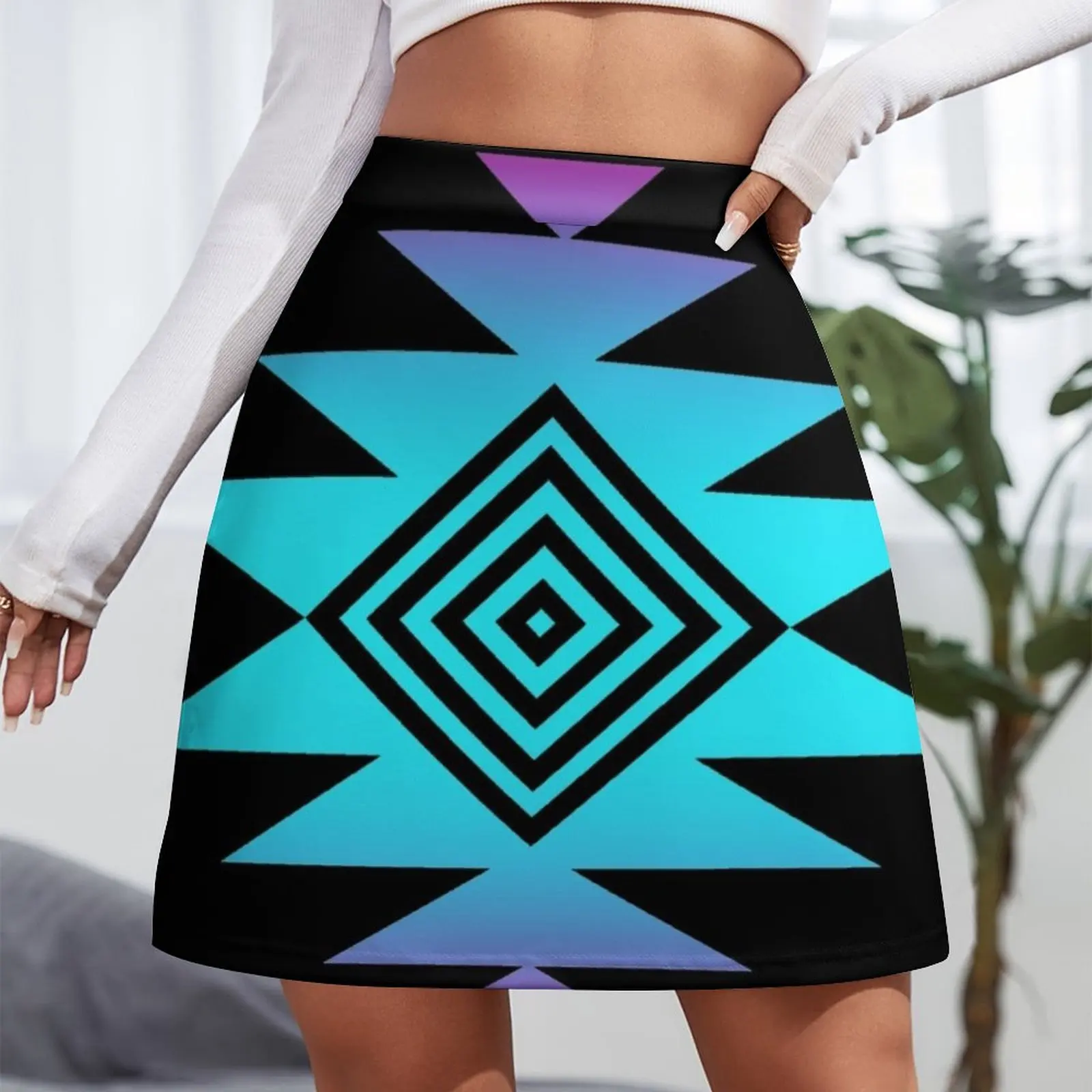 Tribal Design Mini Skirt mini skirt mini denim skirt luxury designer clothing women