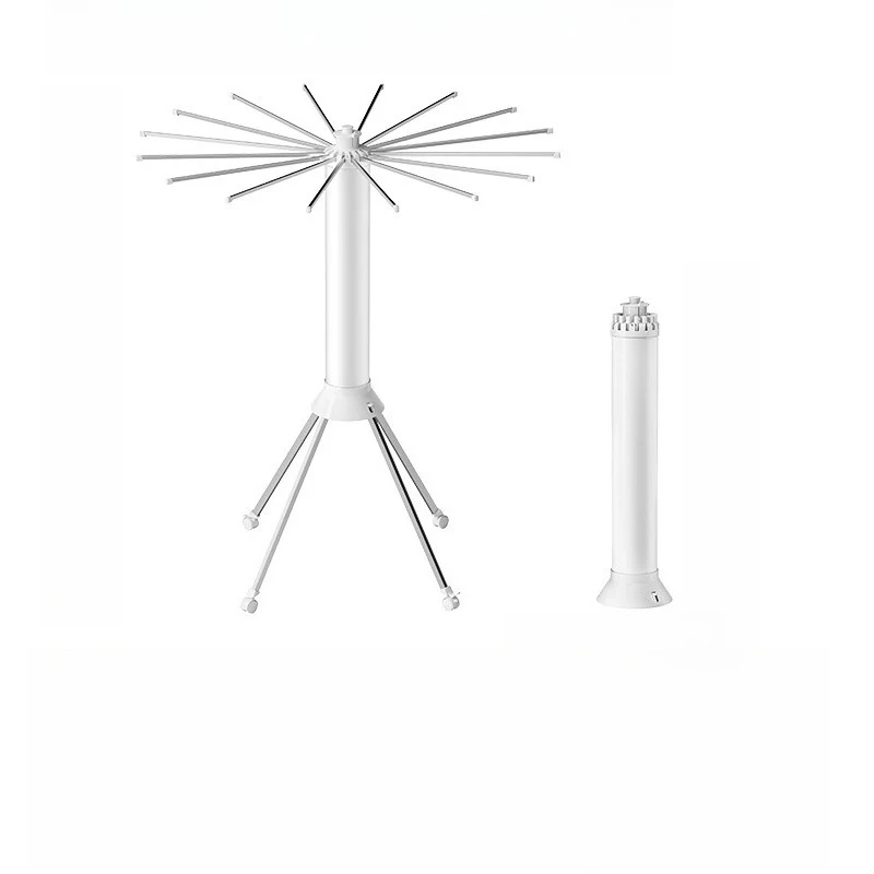 

360-Degree rotating octopus drying rack floor-to-ceiling folding household balcony retractable octopus hanging rack