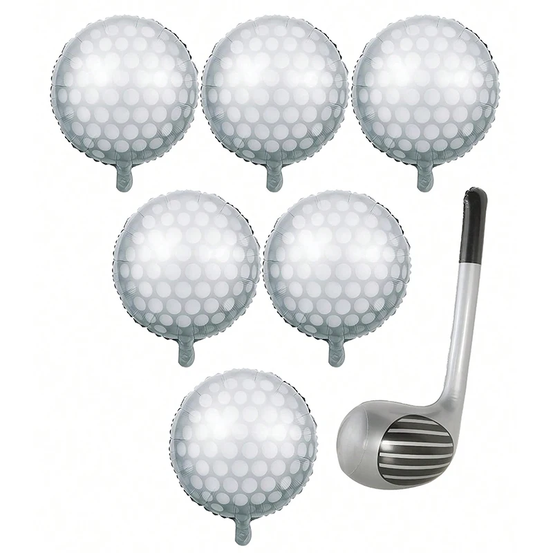 7Pcs Golf Theme Alu…
