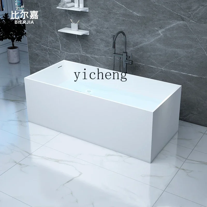AA freestanding bathtub rectangular double integrated bathtub artificial stone household bathtub