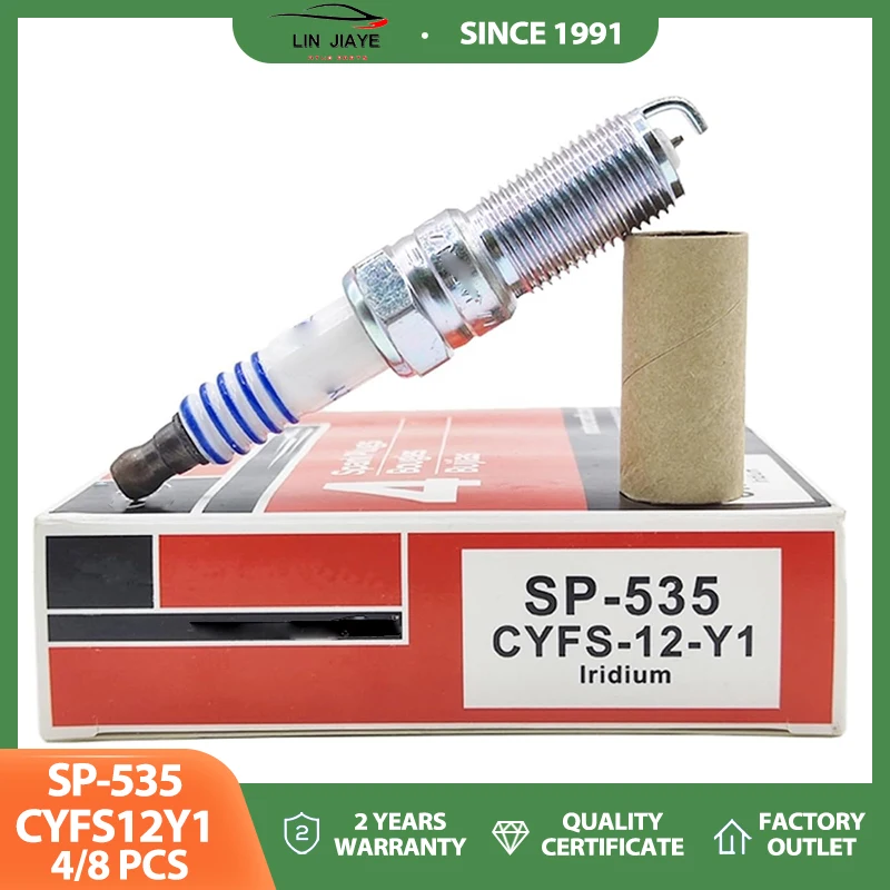 

4PCS 8PCS SP-535 CYFS12Y1 Iridium Spark Plug Candles For Ford Focus C-Max Lincoln SP535 CYFS12Y1 bujias sp 535