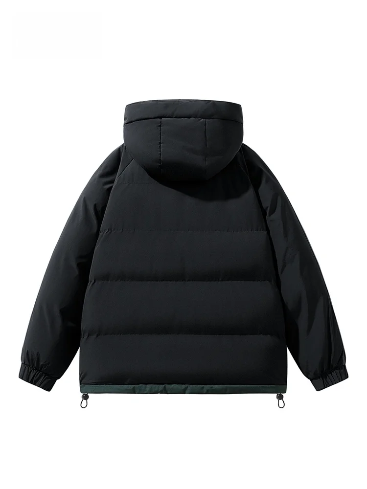 سترة شتوية للرجال من القطن بغطاء للرأس كاجوال دافئة للشباب قابلة للإغلاق وسحاب طويل من ألياف البوليستر الداخلية...