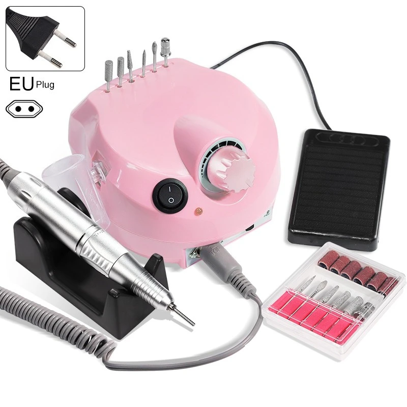 35000RPM Professional Nail Drill, Rechargeable Cordless Manicure Set with 6 Bits & LED for Acrylic/Gel Removal