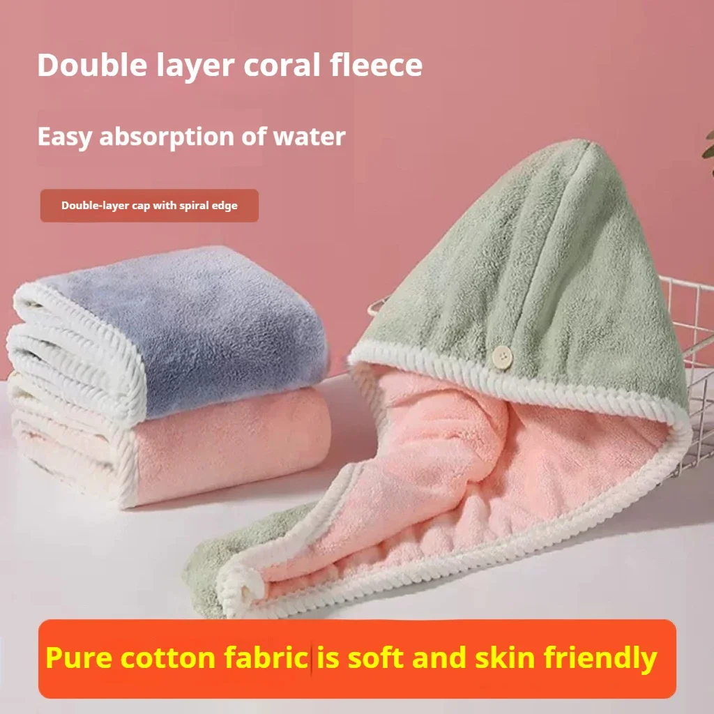 

Drying Hair Towel Dry Hair Cap Microfiber Hair Drying Wrap Strong Water Absorbent Triangle Shower Hat Wiping Hair Towel Tool