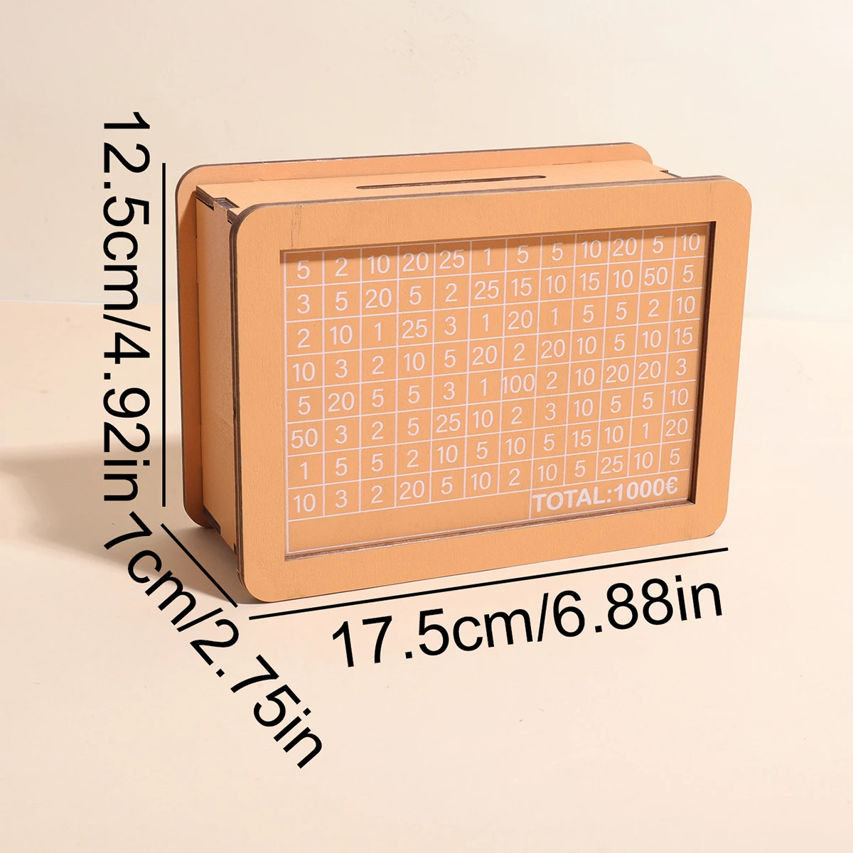 صندوق النقود الخشبي الرقمي الأوروبي القديم، هدف التوفير، صندوق توفير العملات المعدنية النقدية، زخرفة تزيين سطح المكتب، هدية إبداعية