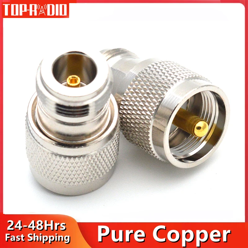 1PC N Female to UHF Male PL259 Coaxial Adapter Copper Brass Straight RF Connector