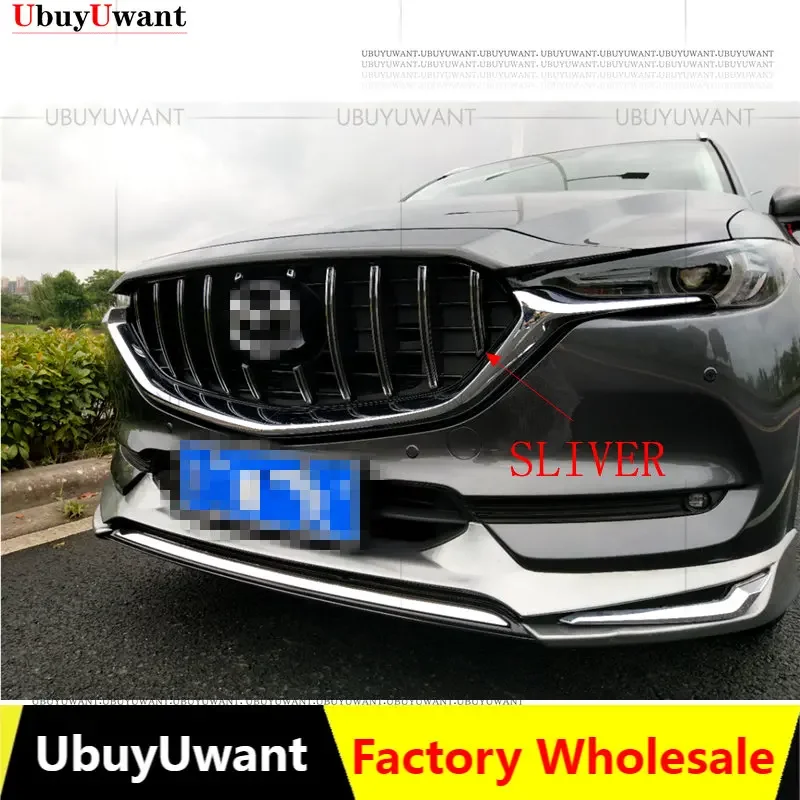 

AUTO FRONT MESH EXTERIOR MASK TRIMS COVERS FRONT BUMPER ABS MODIFIED GRILL GRILLS FIT FOR MAZDA CX-5 CX5 AUTO GRILLE 2017 - 2021