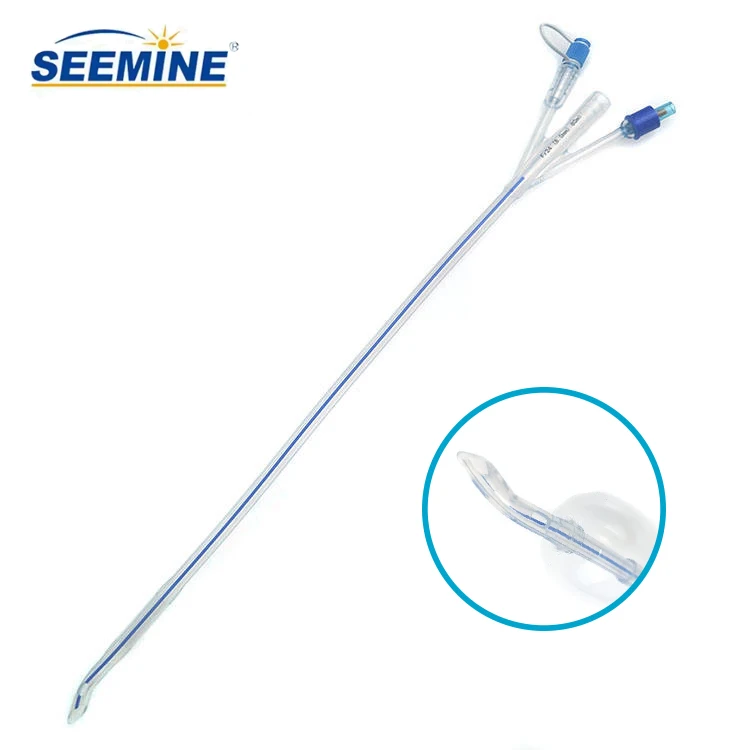 22FR 50CC 3-Way Dufour تلميح سيليكون فولي قسطرة الإحليل أنبوب القسطرة الطبية